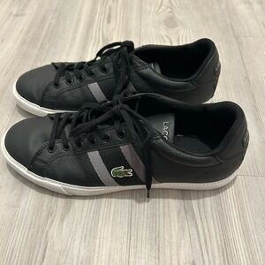 Lacoste Men's Black and White Sneakers